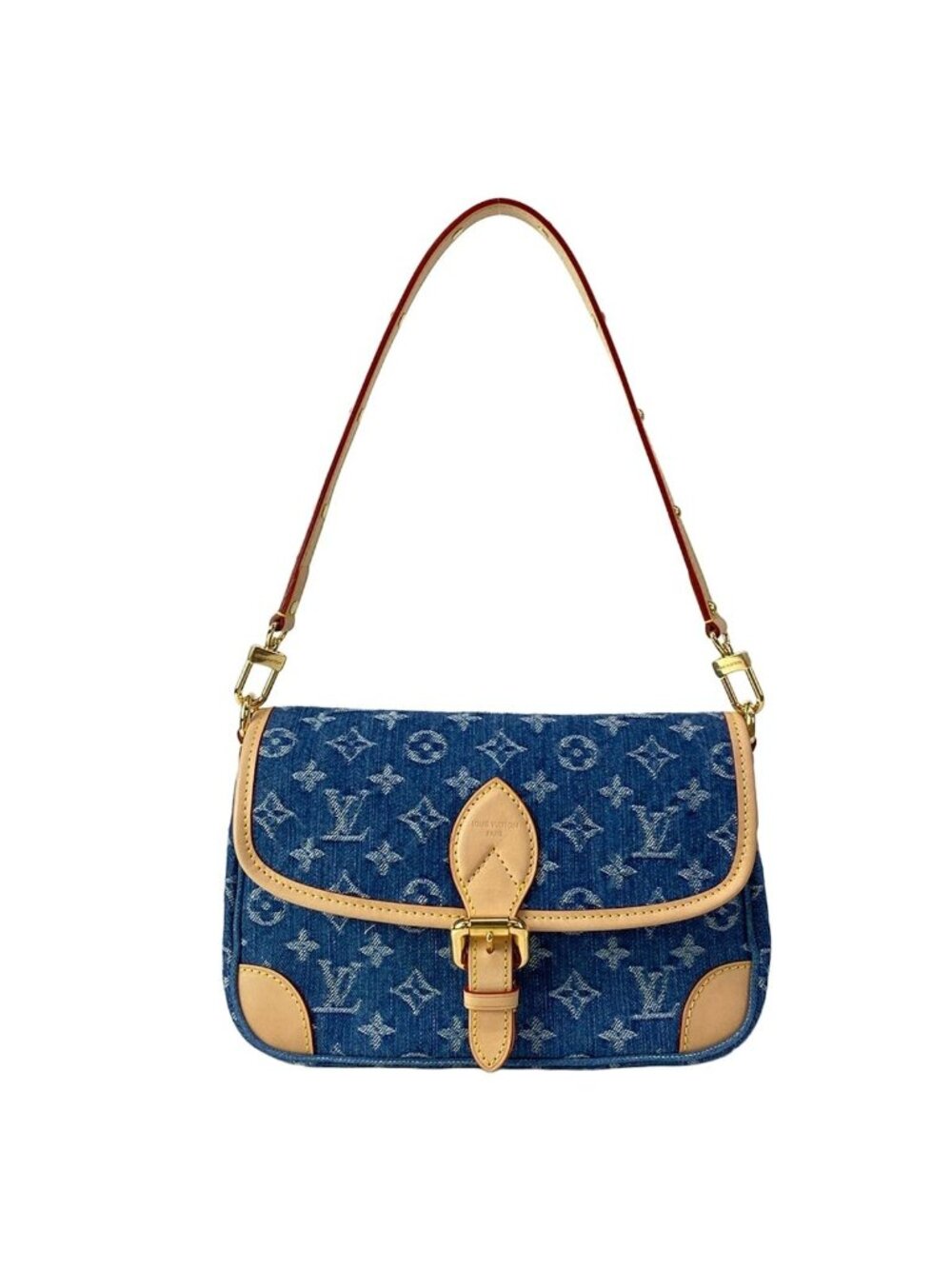 Louis Vuitton Shoulder Bag Monogram Denim Diane Blue